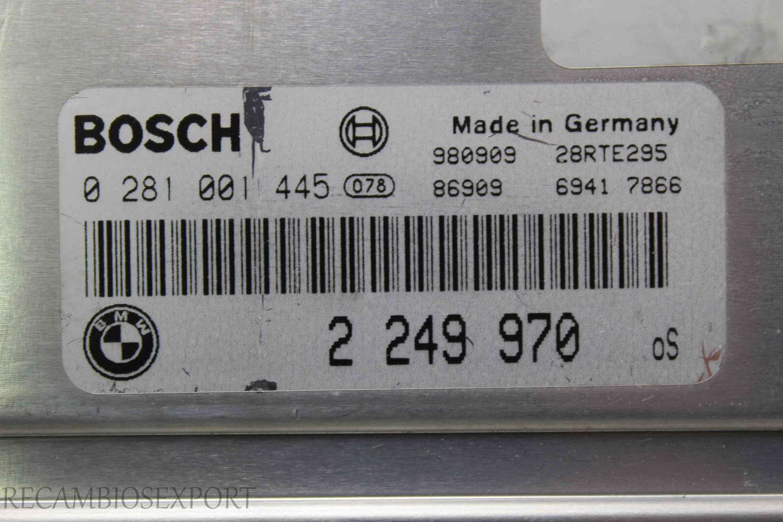 Centralita del motor BMW E46 2249970 2 249 970 Bosch 0281001445 0 281 00 445 - foto 2