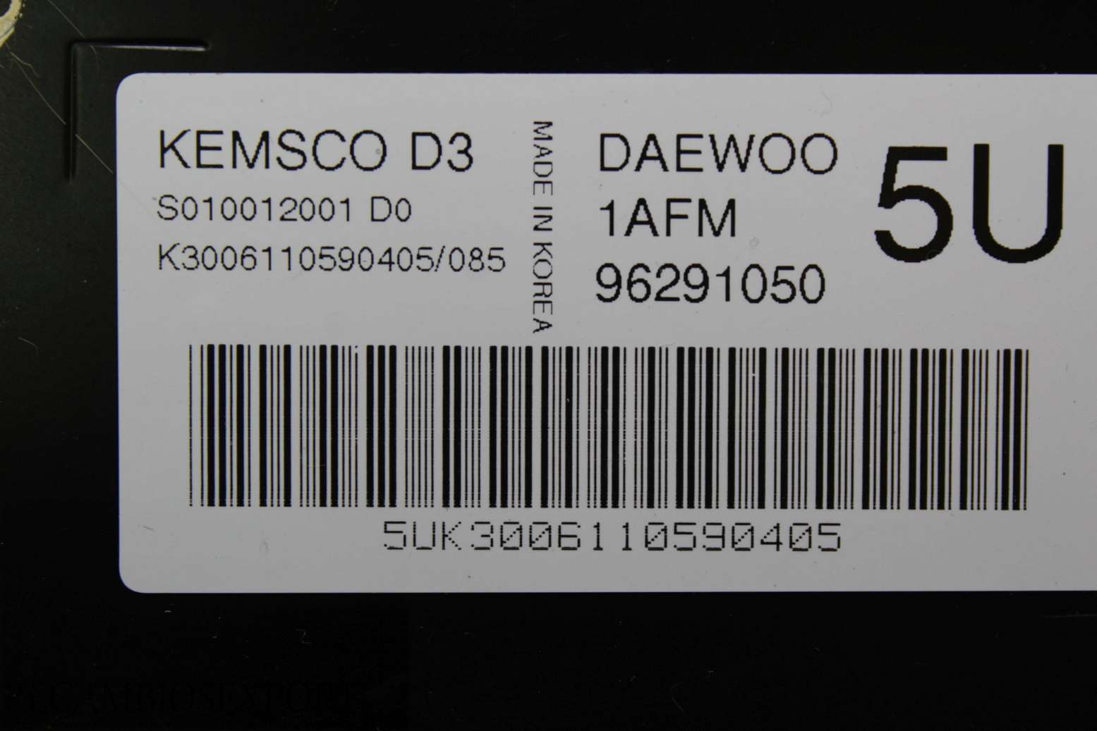 Centralita del motor Chevrolet Daewoo Matiz 96291050 Kemsco D3 S010012001D0 S010012001 D0 - foto 2