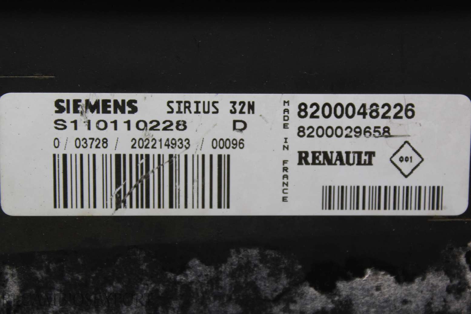 Centralita del motor Renault Scenic 8200048226 8200029658 Siemens S110110228D S110110228 D Sirius 32N - foto 2