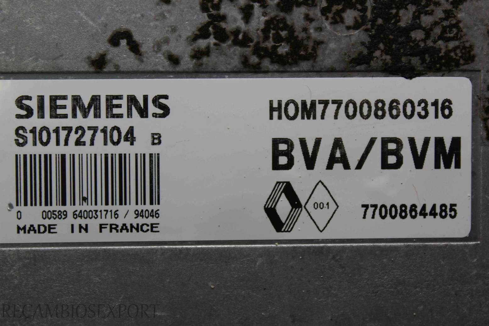 Centralita del motor Renault Laguna 7700864485 HOM7700860316 Siemens S101727104B S101727104 B - foto 2