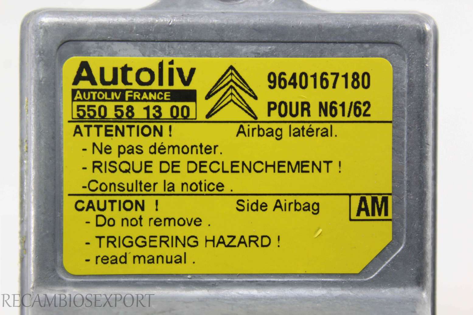Centralita de airbag Citroen Xsara 9640167180 AM Autoliv 550581300 550 58 13 00 - foto 2