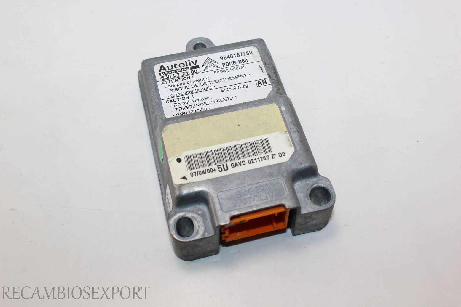 Centralita de airbag Citroen Xsara 9640167280 AN Autoliv 550572100 550 57 21 00 - foto 1