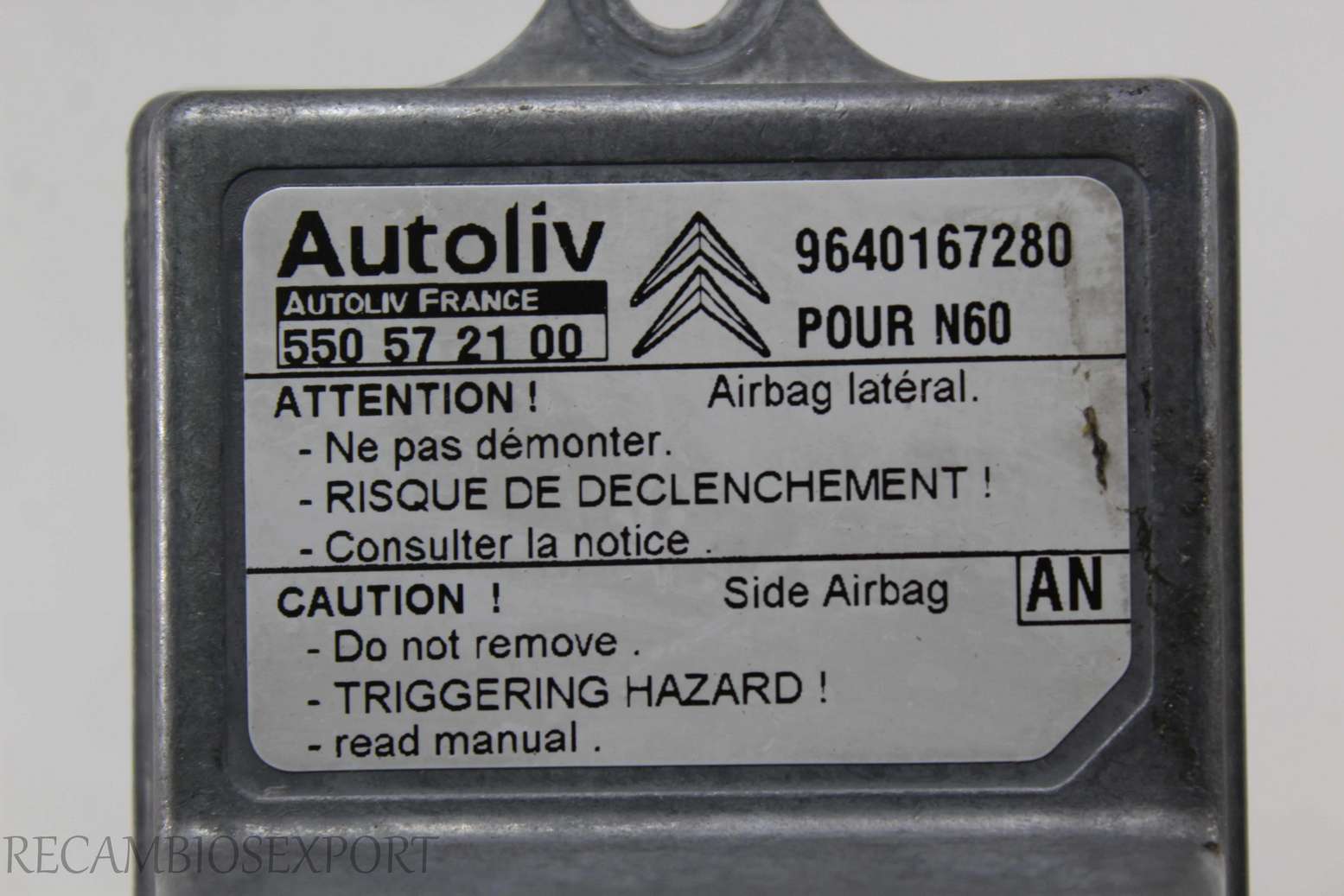 Centralita de airbag Citroen Xsara 9640167280 AN Autoliv 550572100 550 57 21 00 - foto 2