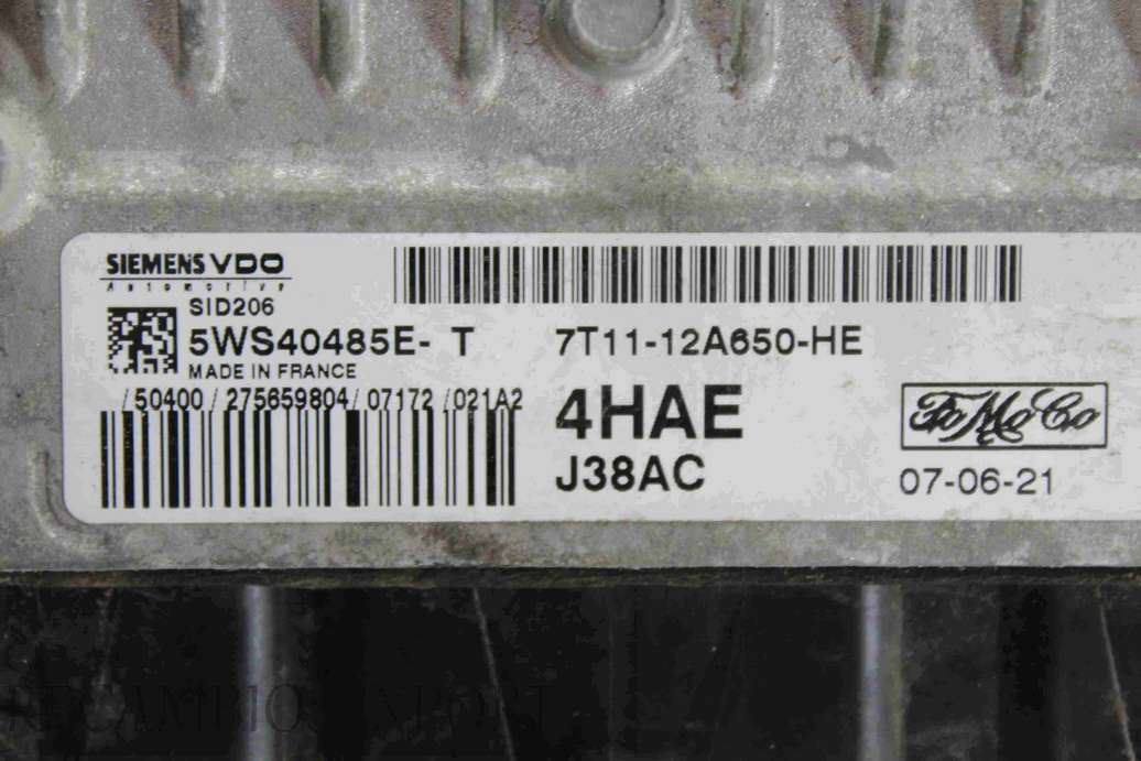 Centralita del motor Ford Transit Connect 7T1112A650HE 7T11-12A650-HE Siemens 5WS40485ET 5WS40485E-T - foto 2