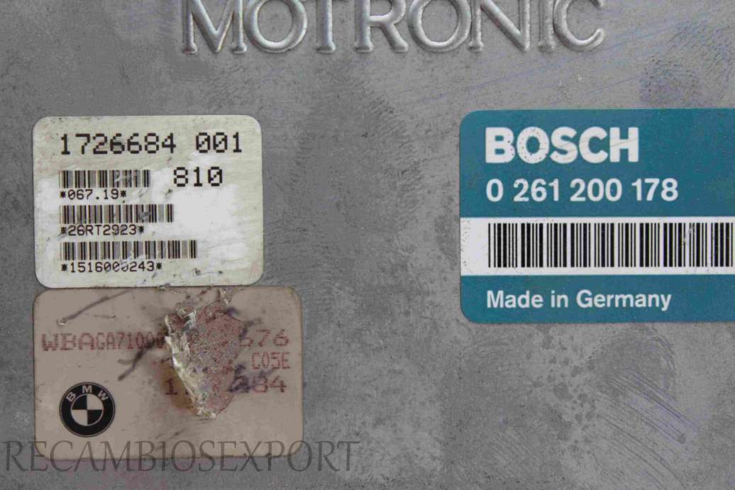 Centralita del motor BMW E32 1726684001 1726684 001 Bosch 0261200178 0 261 200 178 - foto 2
