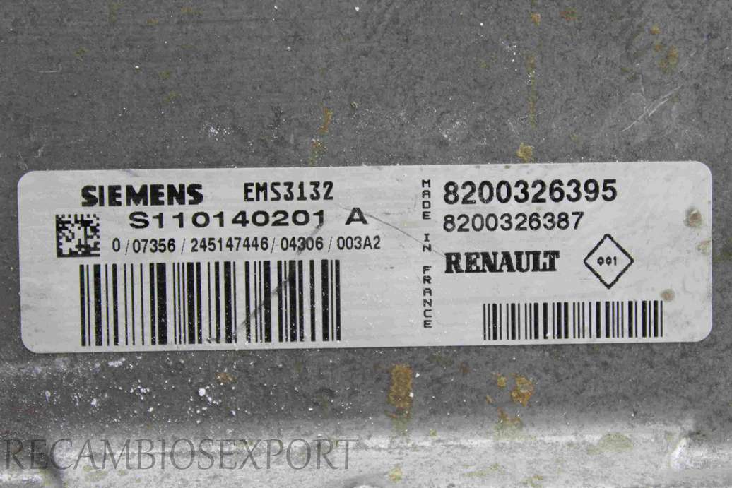Centralita del motor Renault Clio 8200326395 8200326387 S110140201A S110140201 A - foto 2