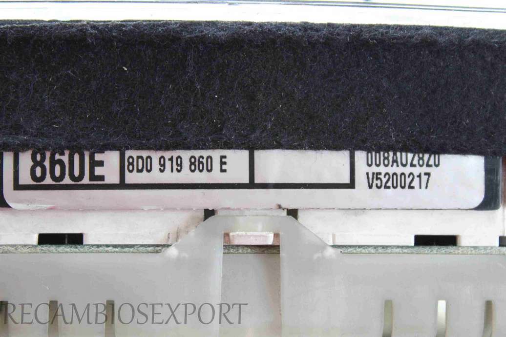 Cuadro de instrumentos Audi A4 860E 8D0919860E 8D0 919 860 E - foto 3
