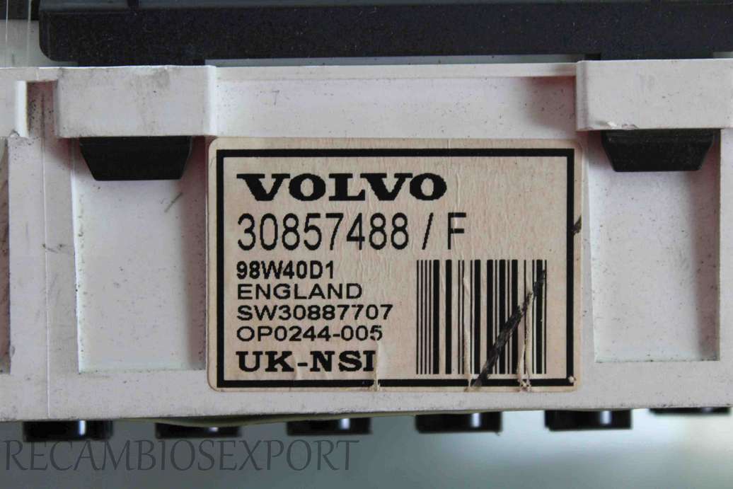 Cuadro de instrumentos Volvo V40 30857488F 30857488 F SW30887707 OP0244005 OP0244-005 UK-NSI - foto 2
