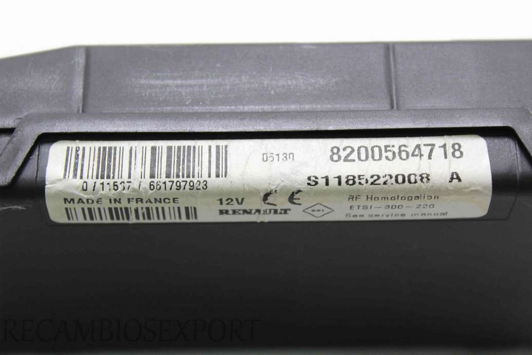 Dispositivo de control inmovilizador Dacia Sandero 8200564718 S118522008A S118522008 A - foto 2