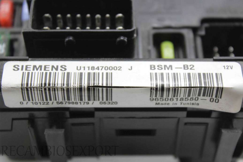 Caja de fusibles Peugeot 206 965061858000 9650618580-00 Siemens U118470002J U118470002 J BSM-B2 - foto 2