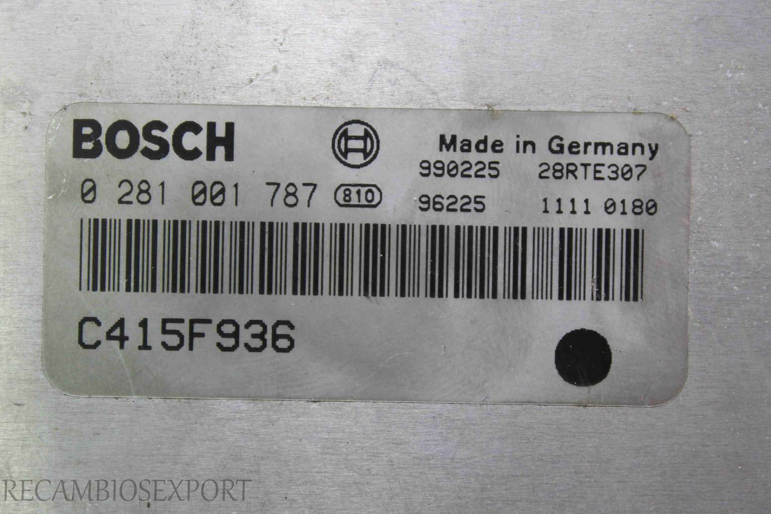 Centralita del motor Alfa Romeo 166 C415F936 Bosch 0281001787 0 281 001 787 - foto 2