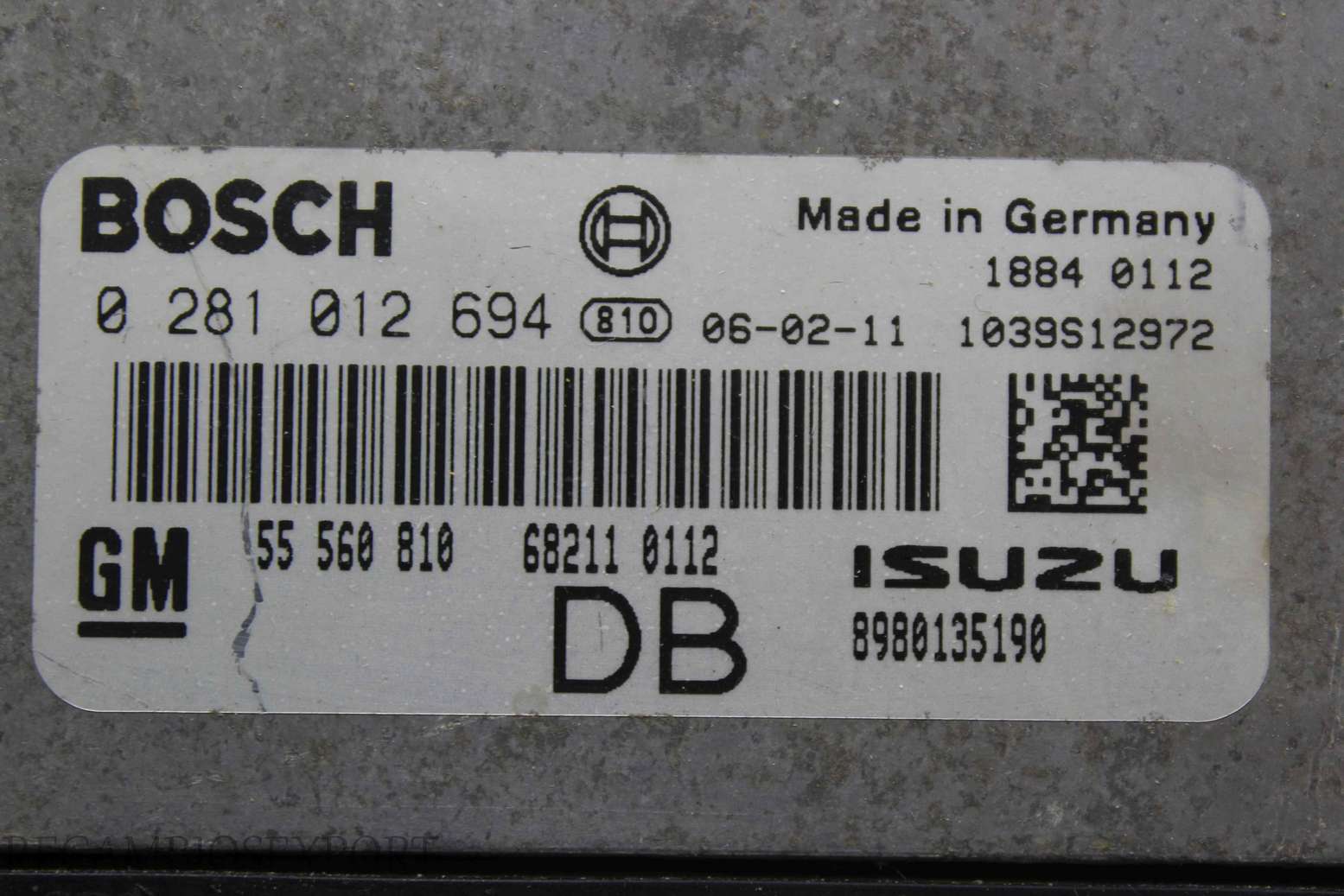 Centralita del motor Opel Astra H 55560810 55 560 810 DB 55560810DB BOSCH 0281012694 0 281 012 694 ISUZU 8980135190 - foto 2