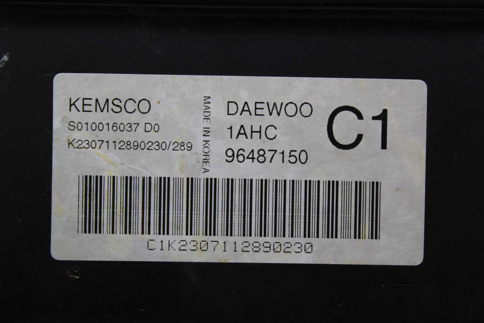 Centralita del motor Daewoo Tacuma 96487150 C1 S010016037D0 S010016037 D0 - foto 2