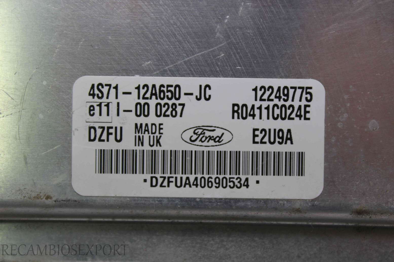 Centralita del motor Ford Mondeo 4S7112A650JC 4S71-12A650-JC R0411C024E DZFU E2U9A - foto 2