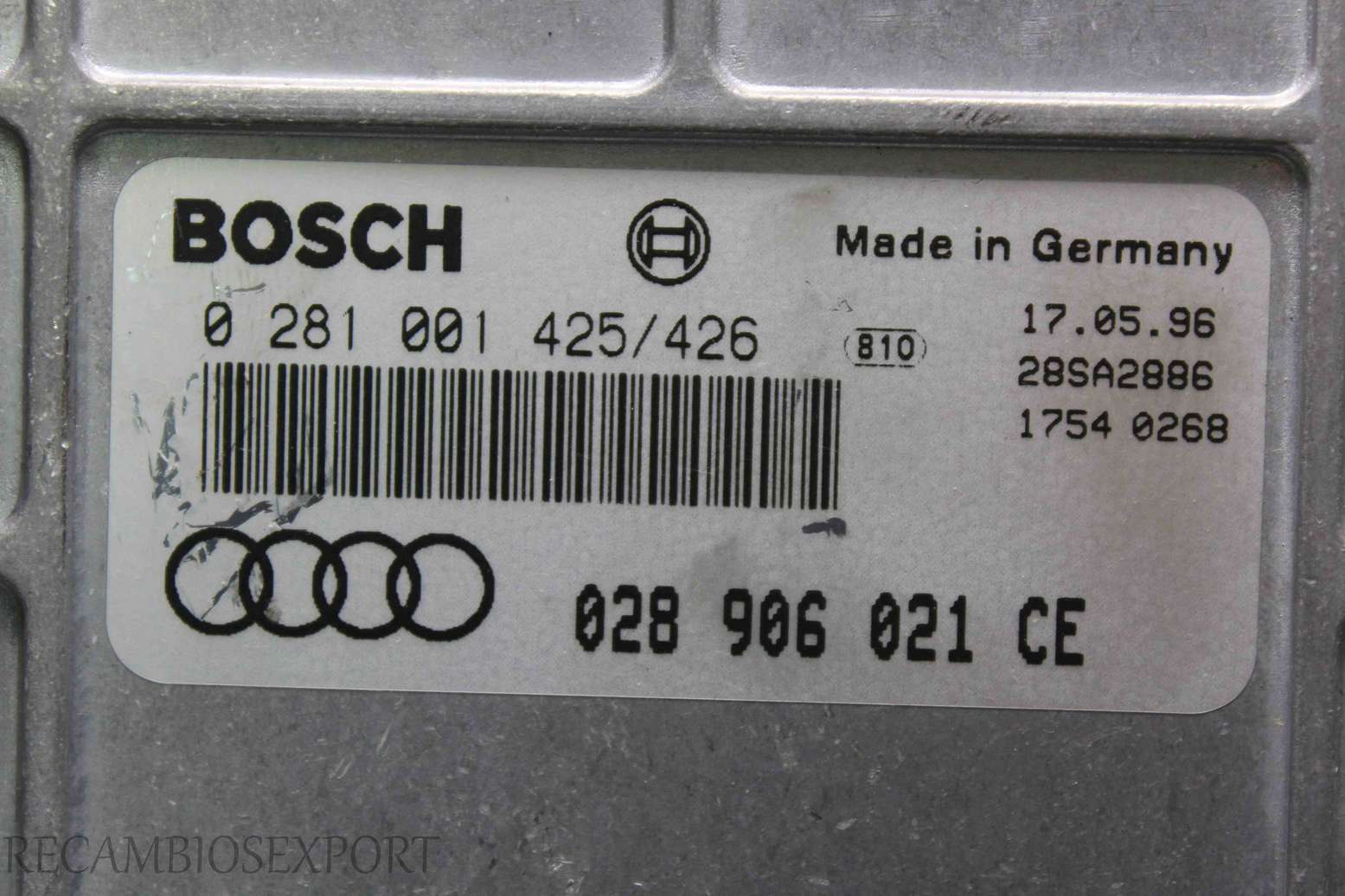 Centralita del motor Audi A4 VW Golf 028906021CE 028 906 021 CE Bosch 0281001425/426 0 281 001 425 - foto 2