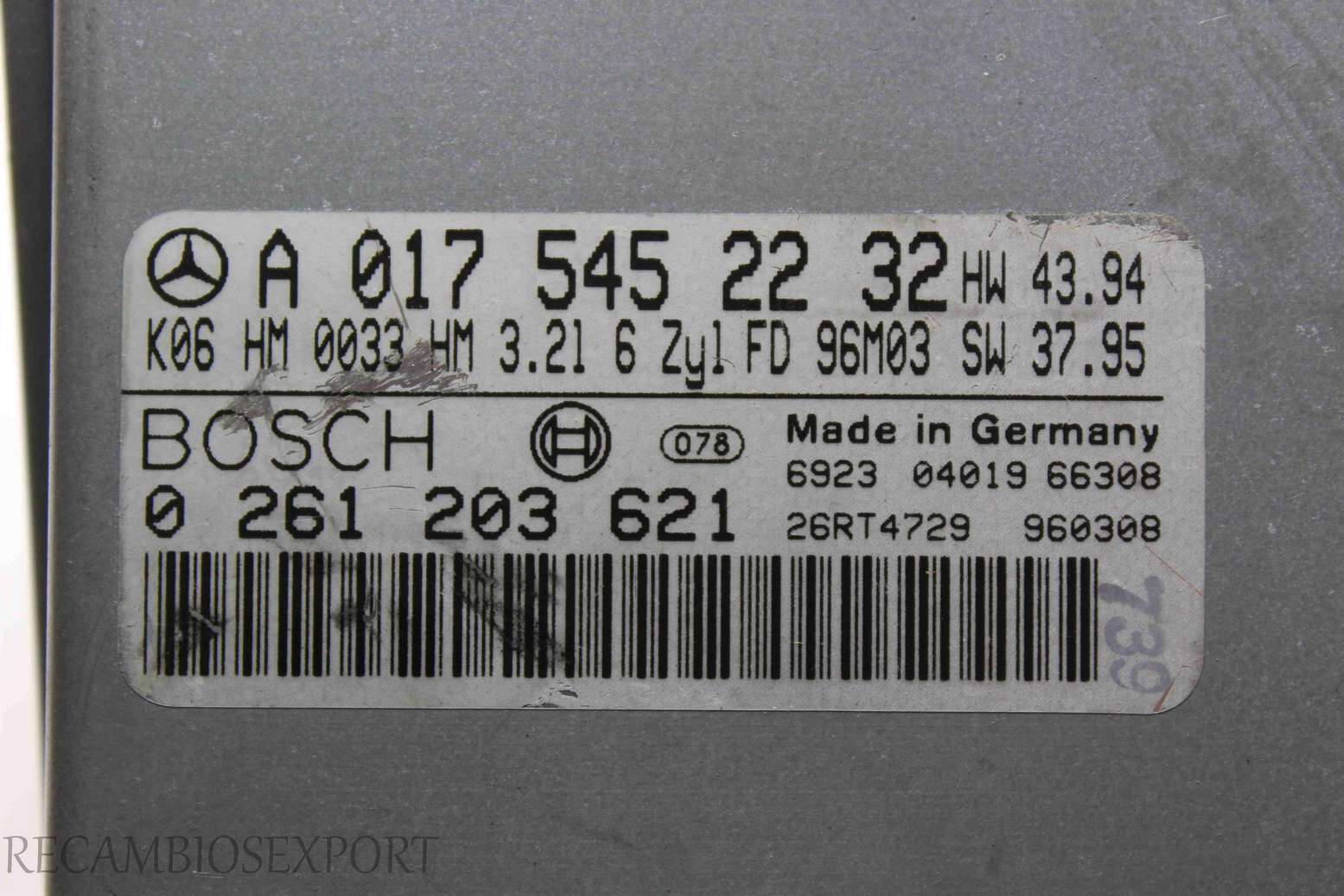 Centralita del motor Mercedes W210 E280 A0175452232 A 017 545 22 32 0261203621 0 261 203 621 - foto 2