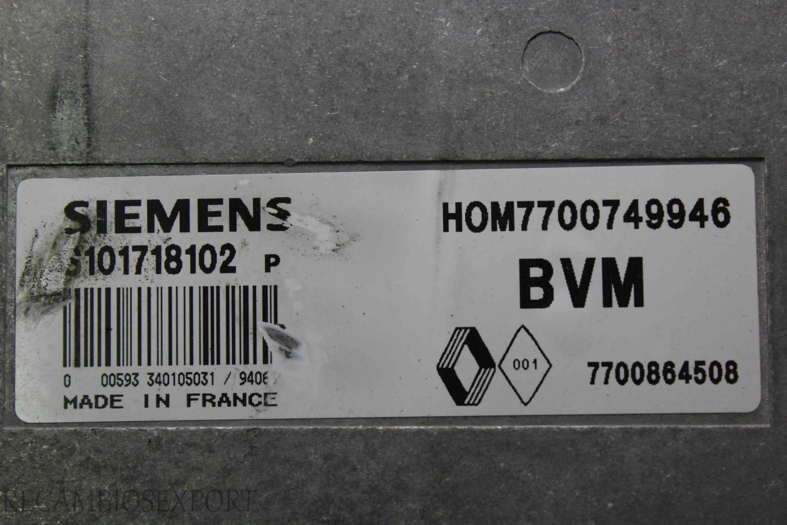 Centralita del motor Renault Clio 7700864508 HOM7700749946 S101718102P S101718102 P - foto 2