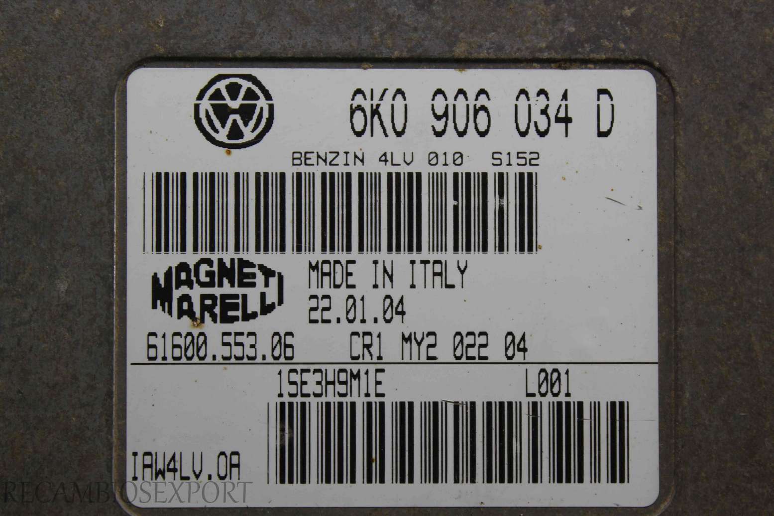 Centralita del motor Seat Ibiza Leon 6K0906034D 6K0 906 034 D Magneti Marelli 6160055306 61600.553.06 - foto 2