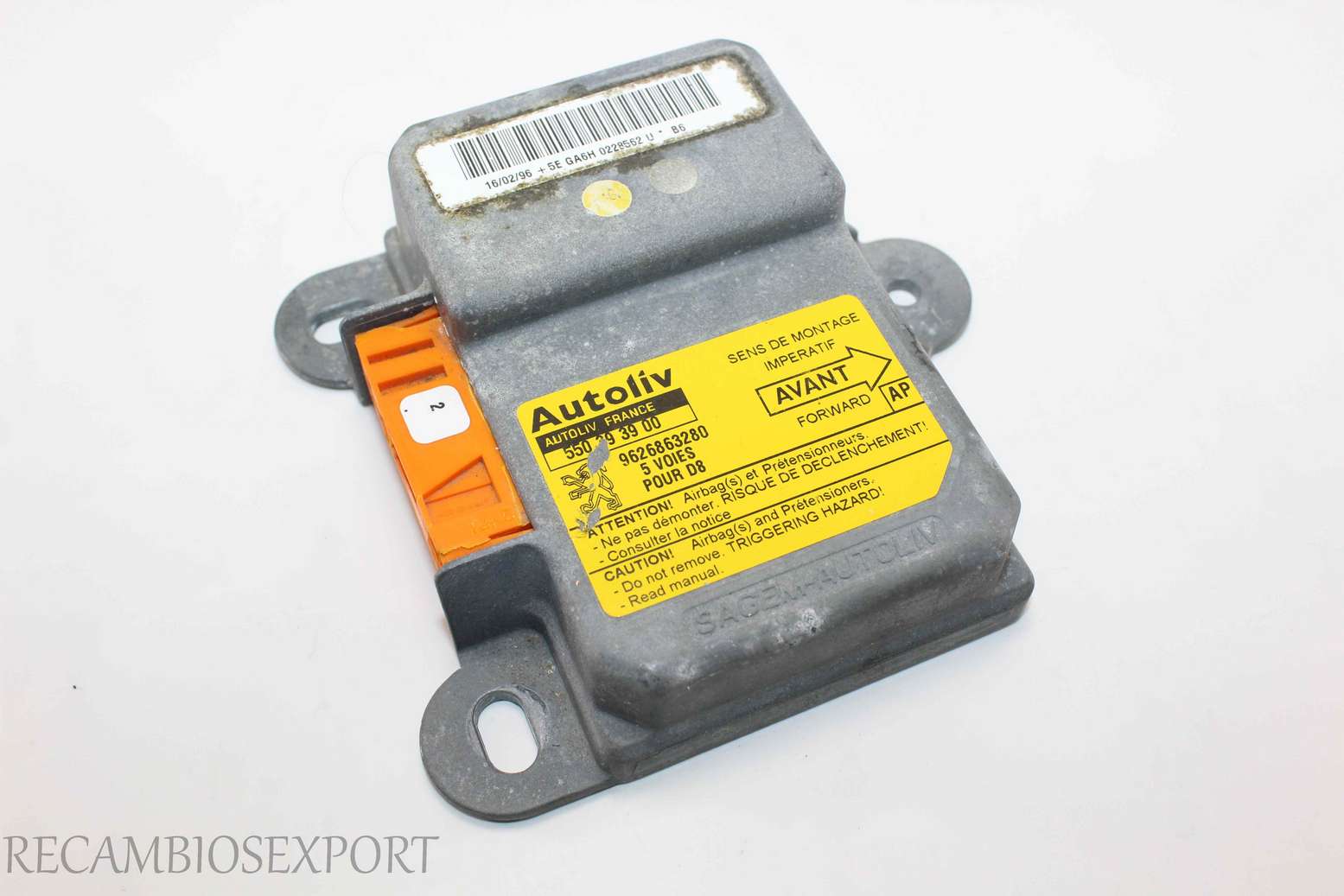 Centralita de airbag Peugeot 406 9626863280 AP Autoliv 550393900 550 39 39 00 - foto 1