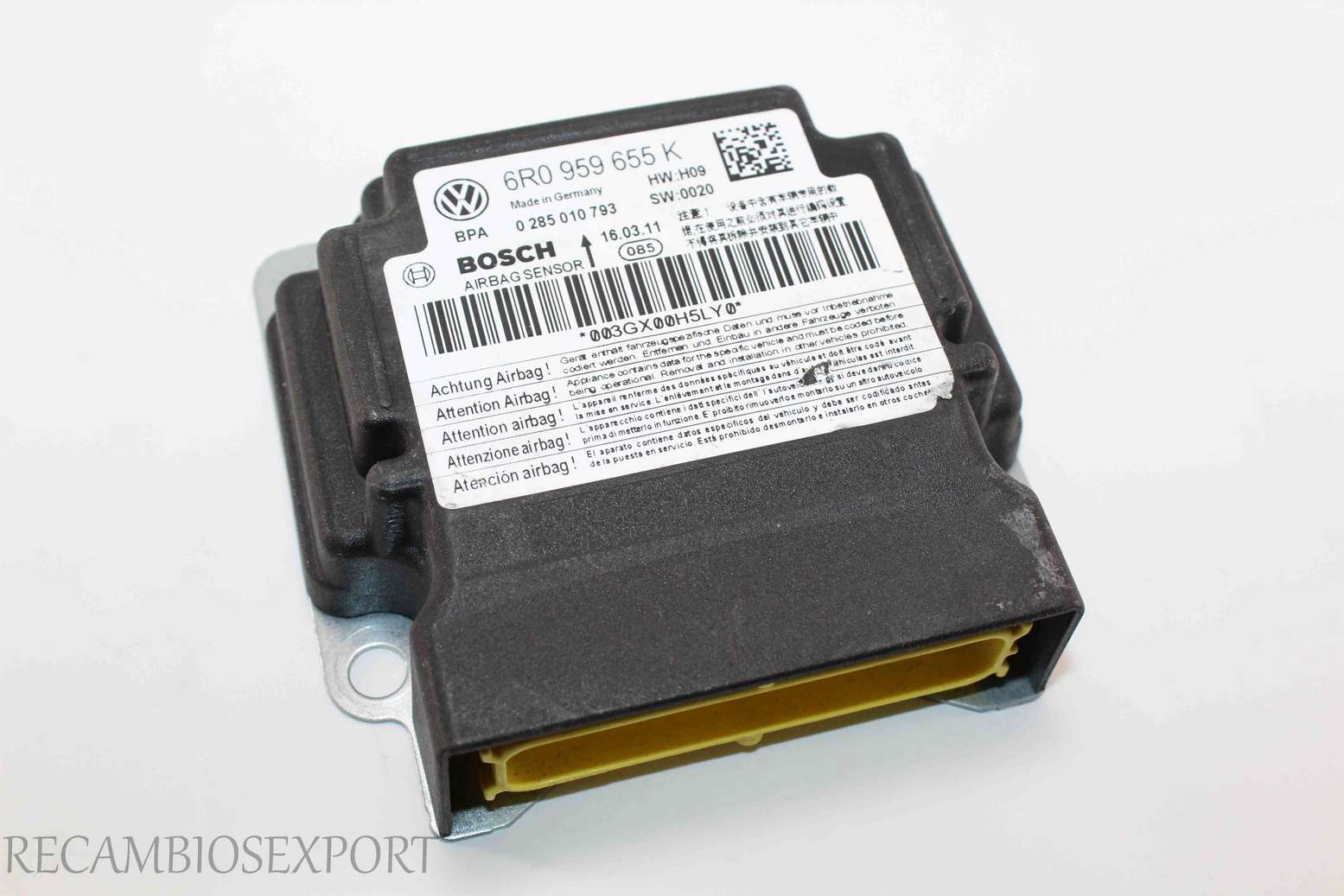 Centralita de airbag VW Polo 6R0959655K 6R0 959 655 K Bosch 0285010793 0 285 010 793 - foto 1