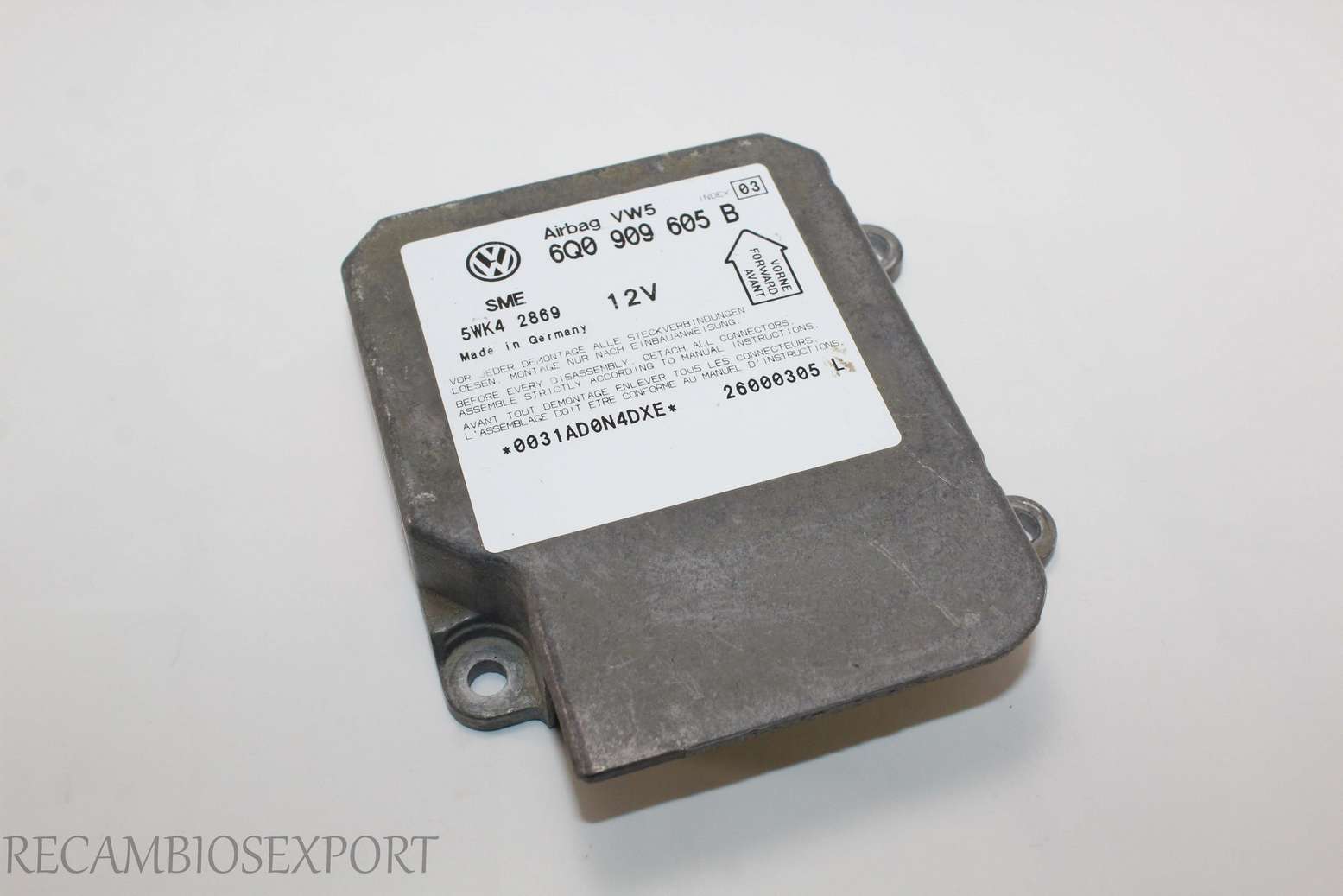 Centralita de airbag VW Passat 6Q0909605B 6Q0 909 605 B IND 03 SME 5WK42869 5WK4 2869 - foto 1