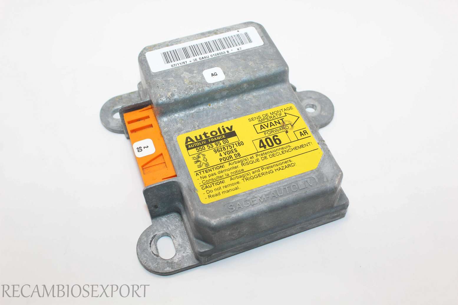 Centralita de airbag Peugeot 406 9628757180 AR Autoliv 550539500 550 53 95 00 - foto 1