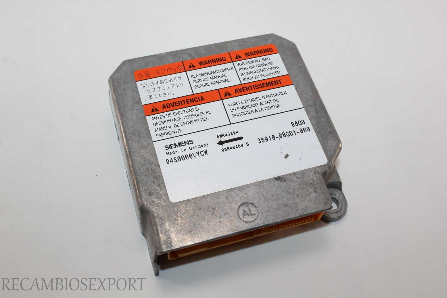 Centralita de airbag Suzuki Ignis 3891086G01000 38910-86G01-000 Siemens 5WK43394 - foto 1