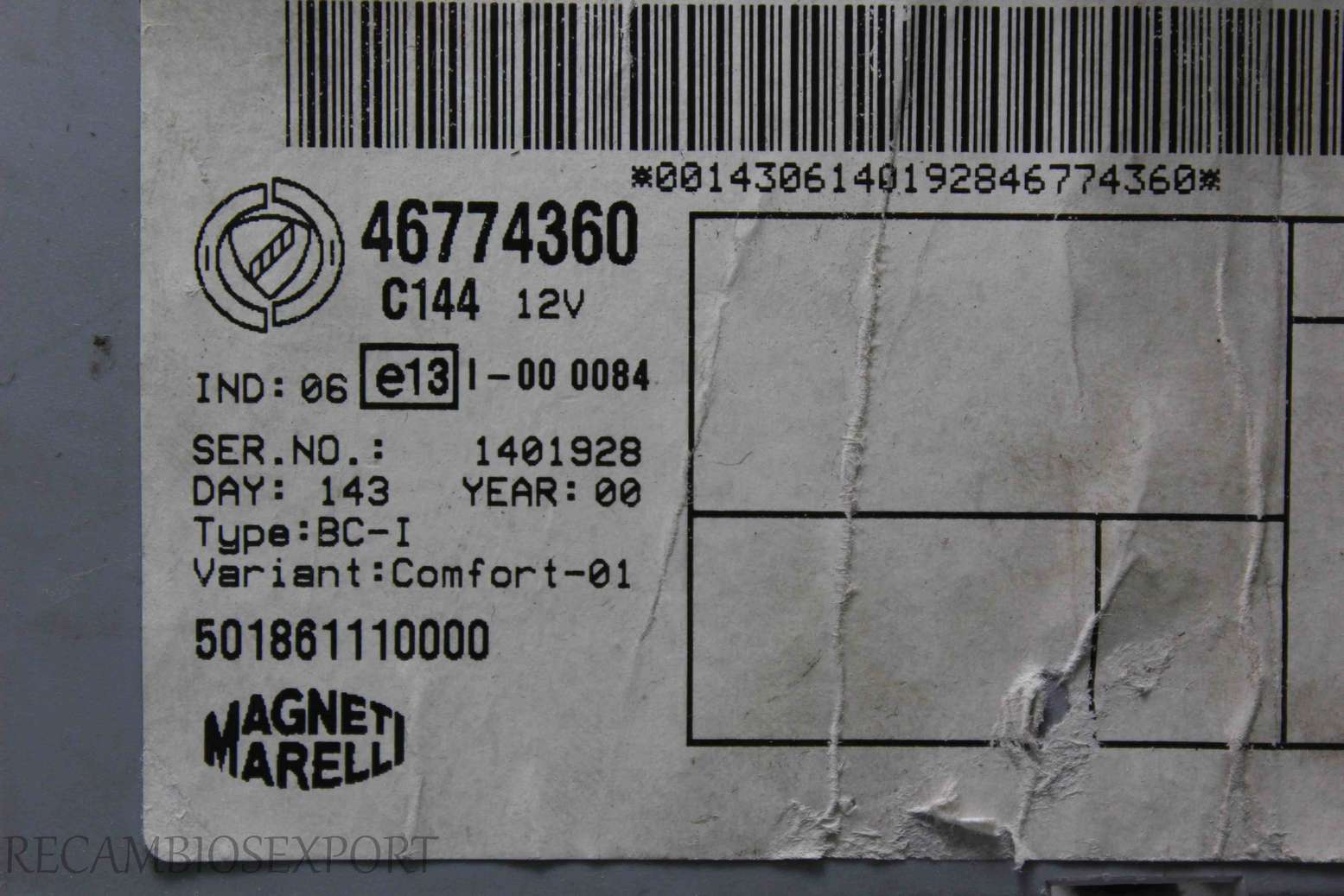 Caja de fusibles Fiat Punto 46774360 Magneti Marelli 501861110000 - foto 3