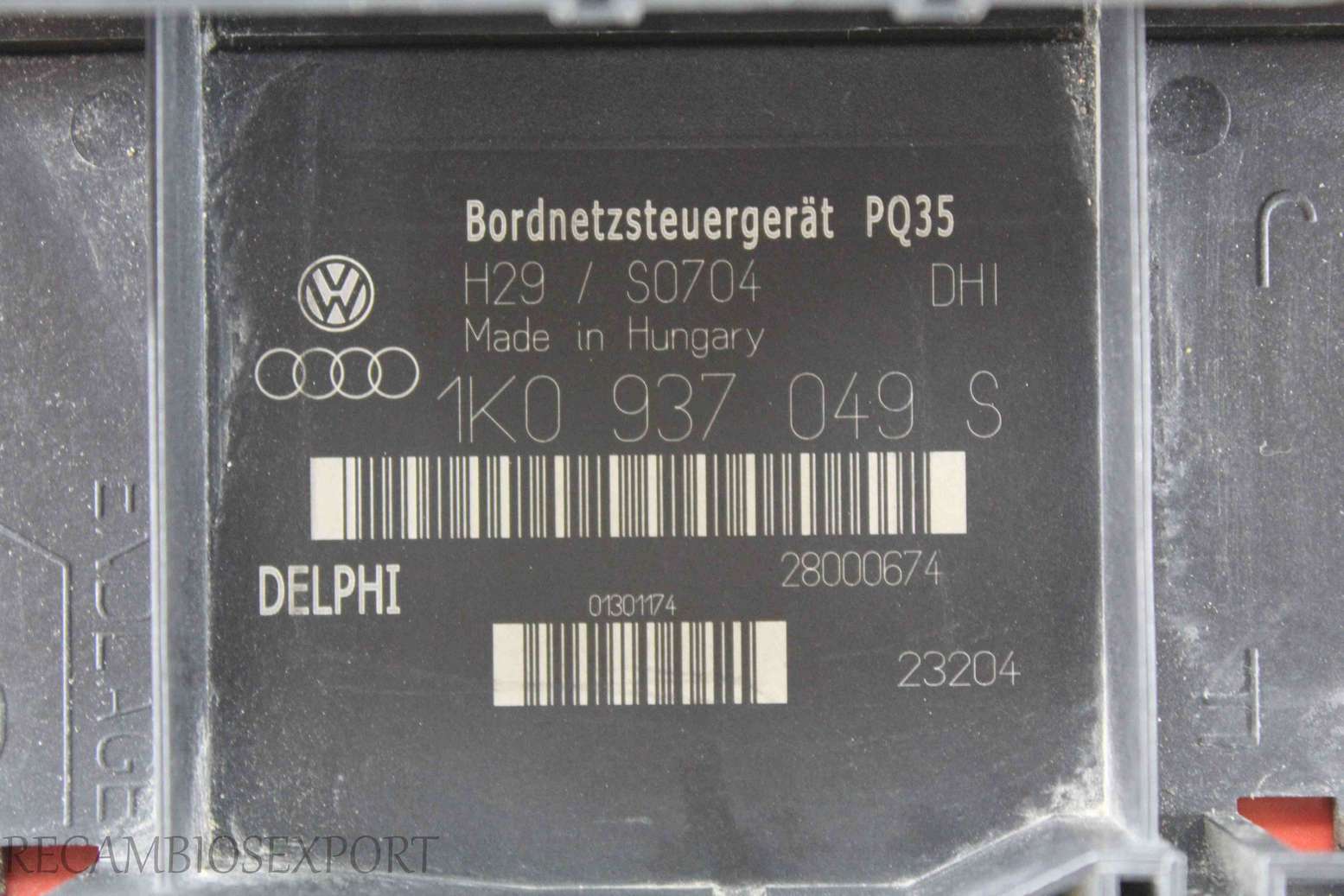 Caja de fusibles VW Golf Caddy Aleta Touran 1K0937049S 1K0 937 049 S Delphi 28000674 - foto 2