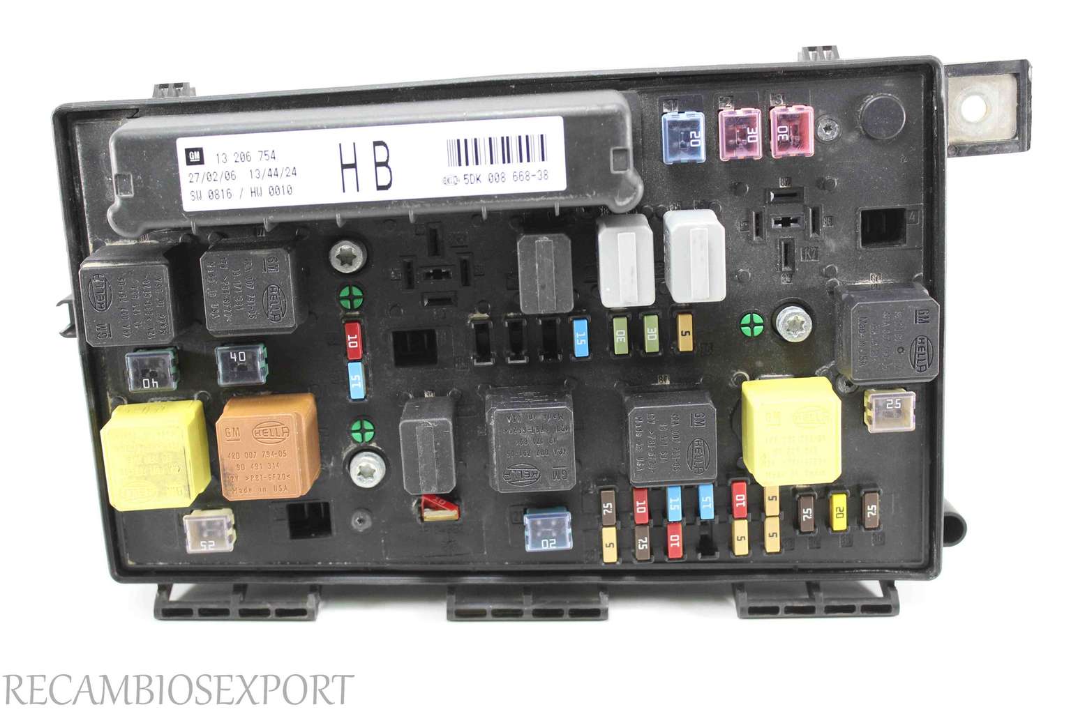 Caja de fusibles Opel Astra H Zafira B 13206754 HB 13206754HB 13 206 754 HB Hella 5DK00866838 5DK 008 668-38 - foto 1