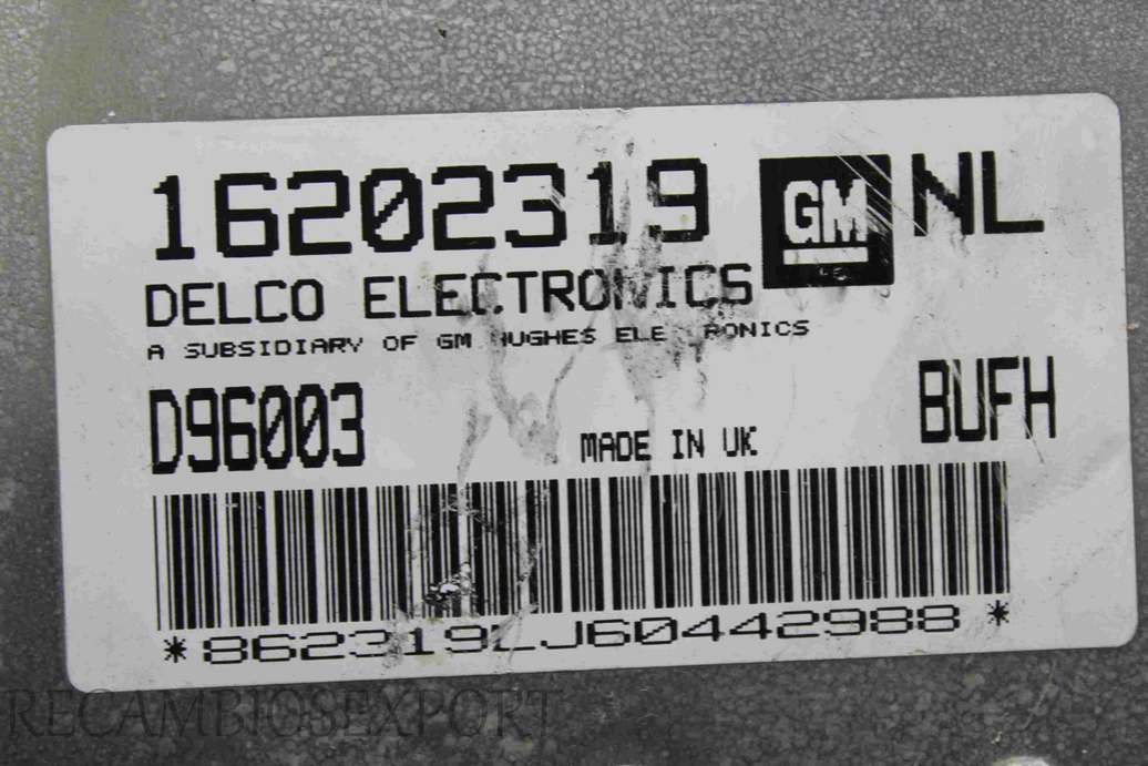 Centralita del motor Opel Vectra B 16202319 D96003 BUFH - foto 2