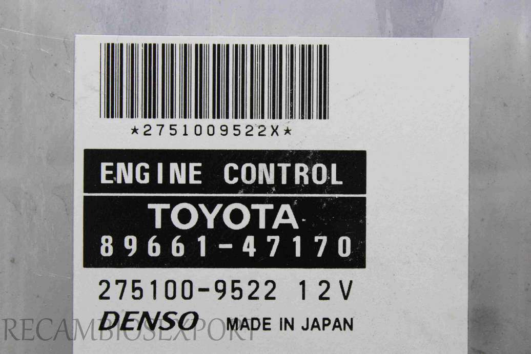 Centralita del motor Toyota Prius 8966147170 89661-47170 2751009522 275100-9522 Denso - foto 3