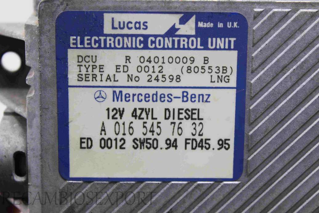 Centralita del motor Mercedes W210 W202 A0165457632 A 016 545 76 32 R04010009B R 04010009 B - foto 2