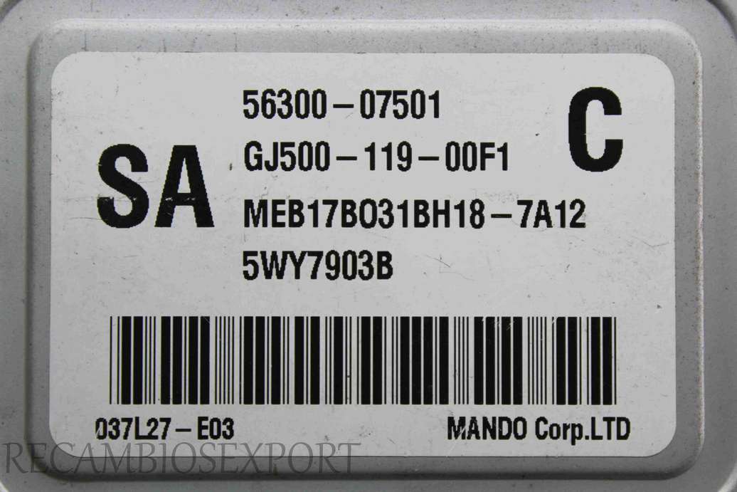 Modulo controlador Kia Picanto 5630007501 5630007501 GJ50011900F1 GJ500-119-00F1 MEB17B031BH18-7A12 Siemens 5WY7903B - foto 2