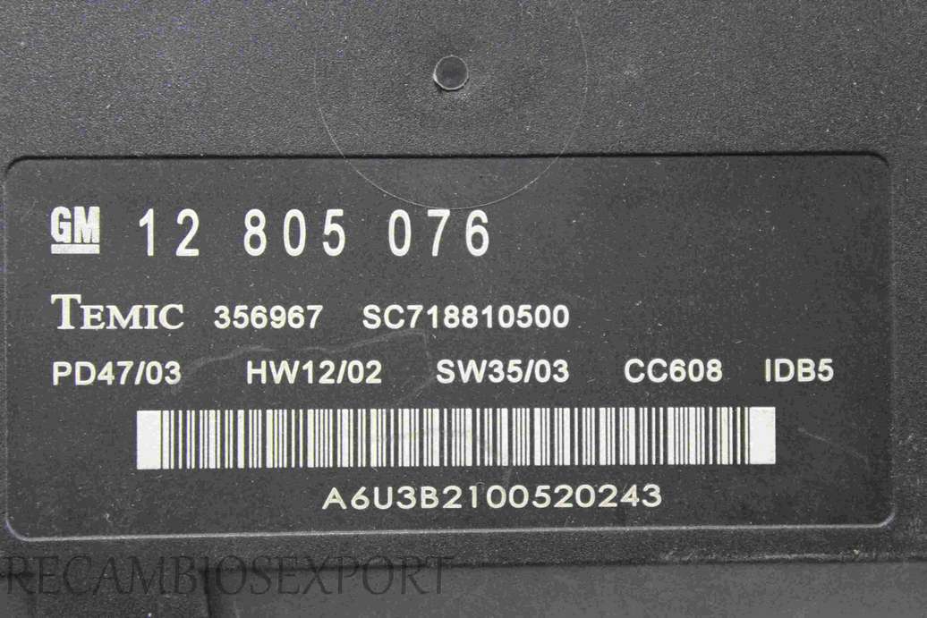 Módulo de control Saab 9-3 GM 12805076 12 805 076 Temic 356967 SC718810500 - foto 3