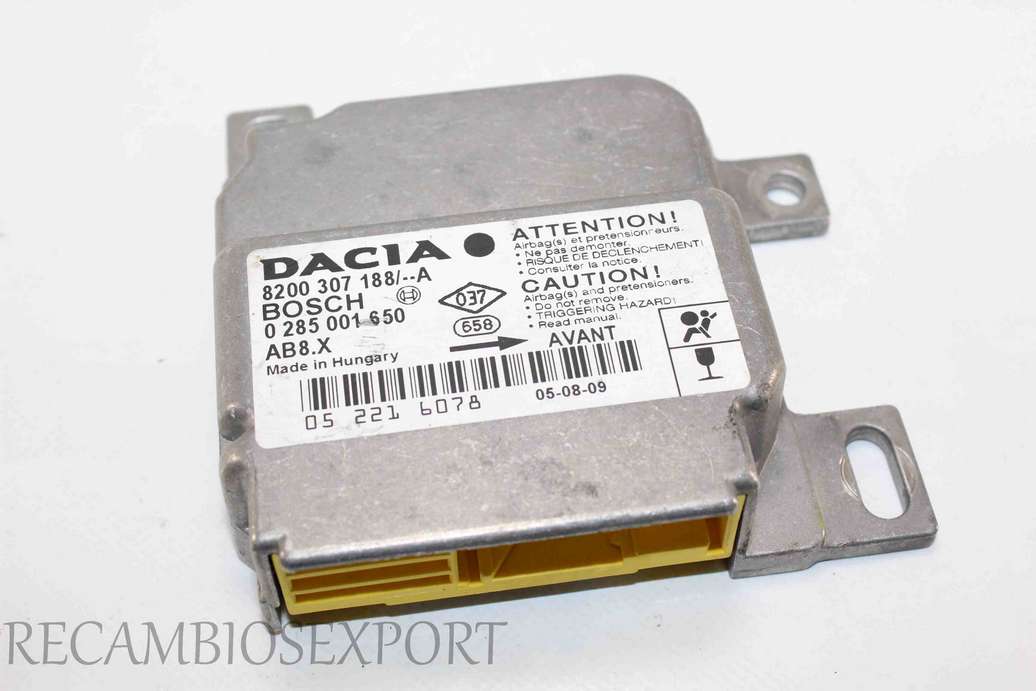 Centralita de airbag Dacia Logan 8200307188--A 8200307188A 8200 307 188--A Bosch 0285001650 0 285 001 650 - foto 1
