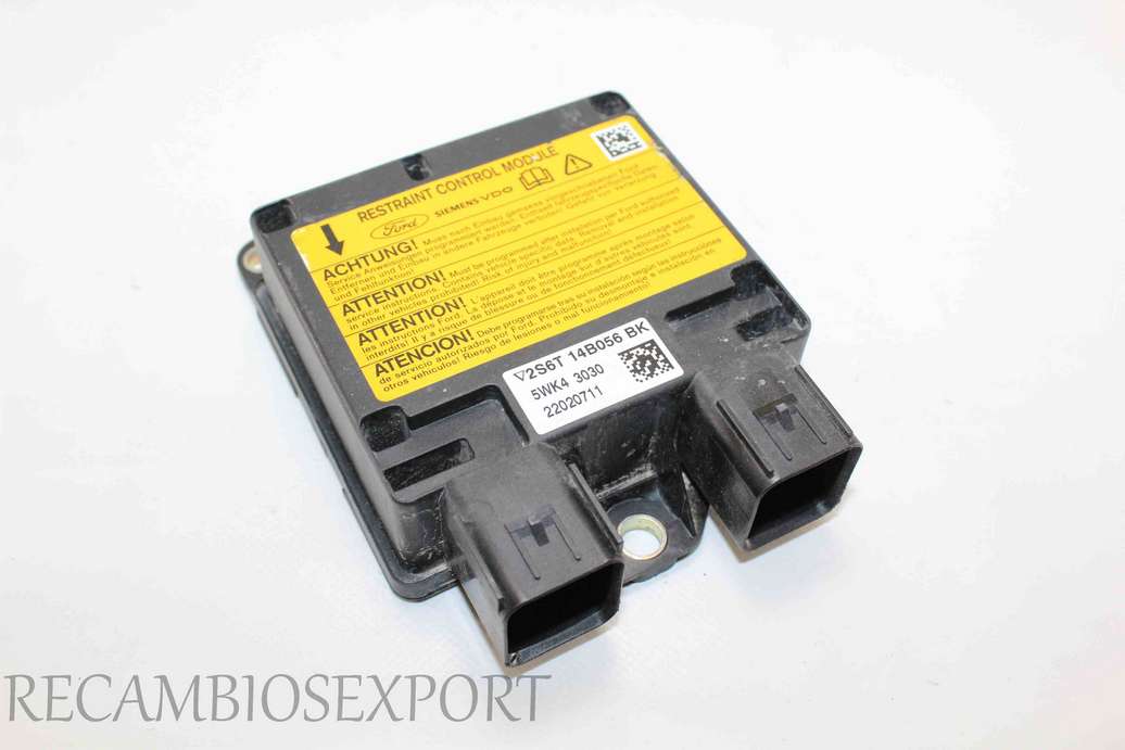 Centralita de airbag Ford Fiesta 2S6T14B056BK 2S6T 14B056 BK Siemens 5WK43030 5WK4 3030 - foto 1