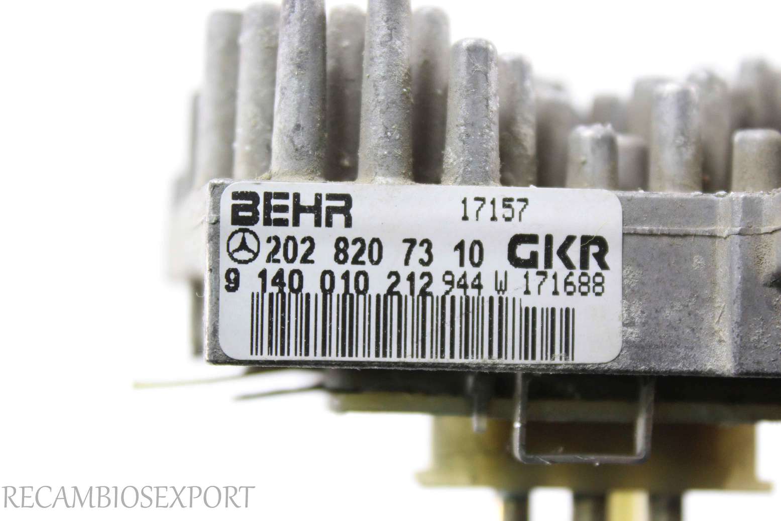 Resistencia de calefacción Mercedes W202 W210 2028207310 202 820 73 10 9140010212944 9140010212 9 140 010 212 944 Behr - foto 2