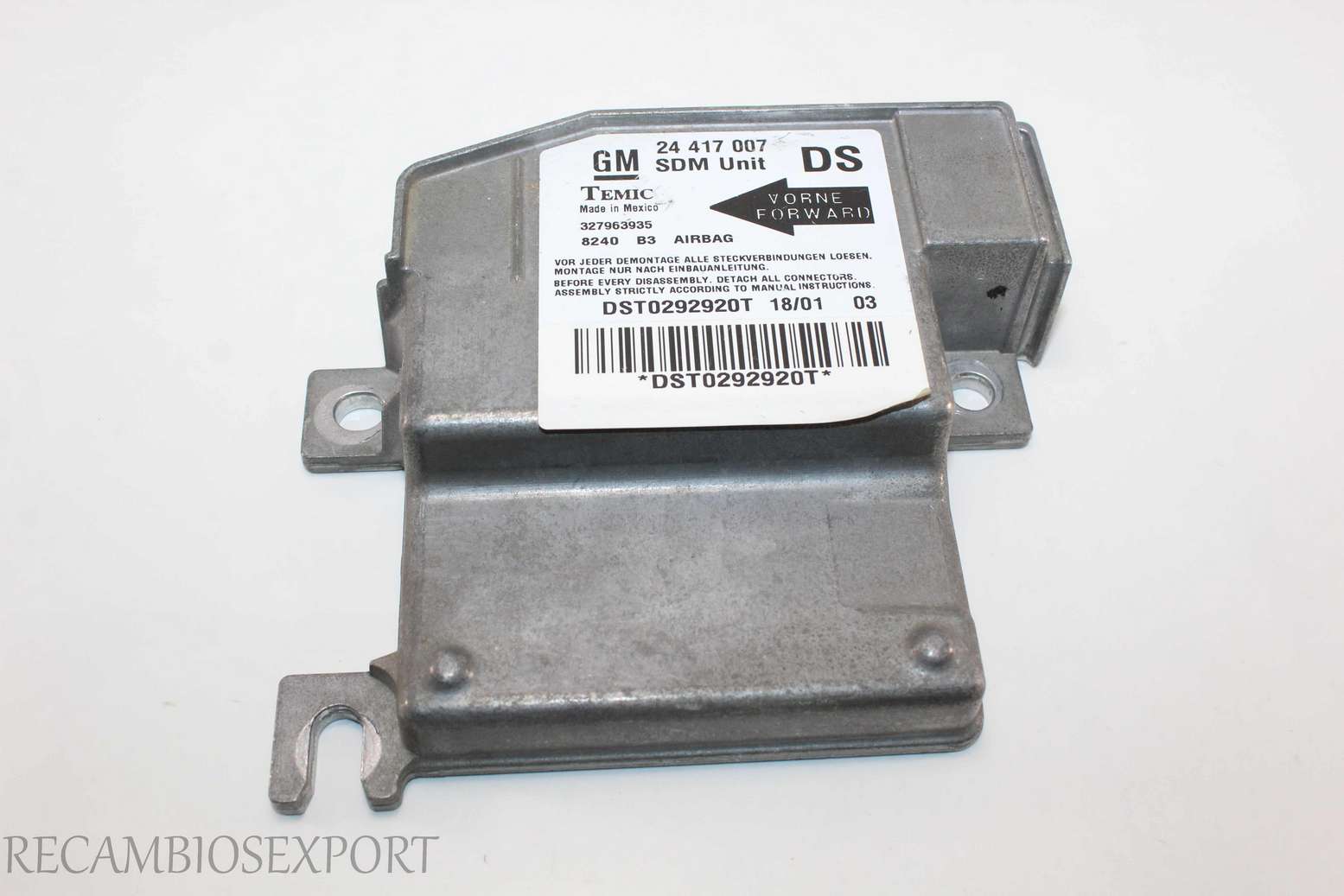 Centralita de airbag Opel Corsa GM 24417007 24 417 007 24417007DS Temic 327963935 8240B3 8240 B3 - foto 1