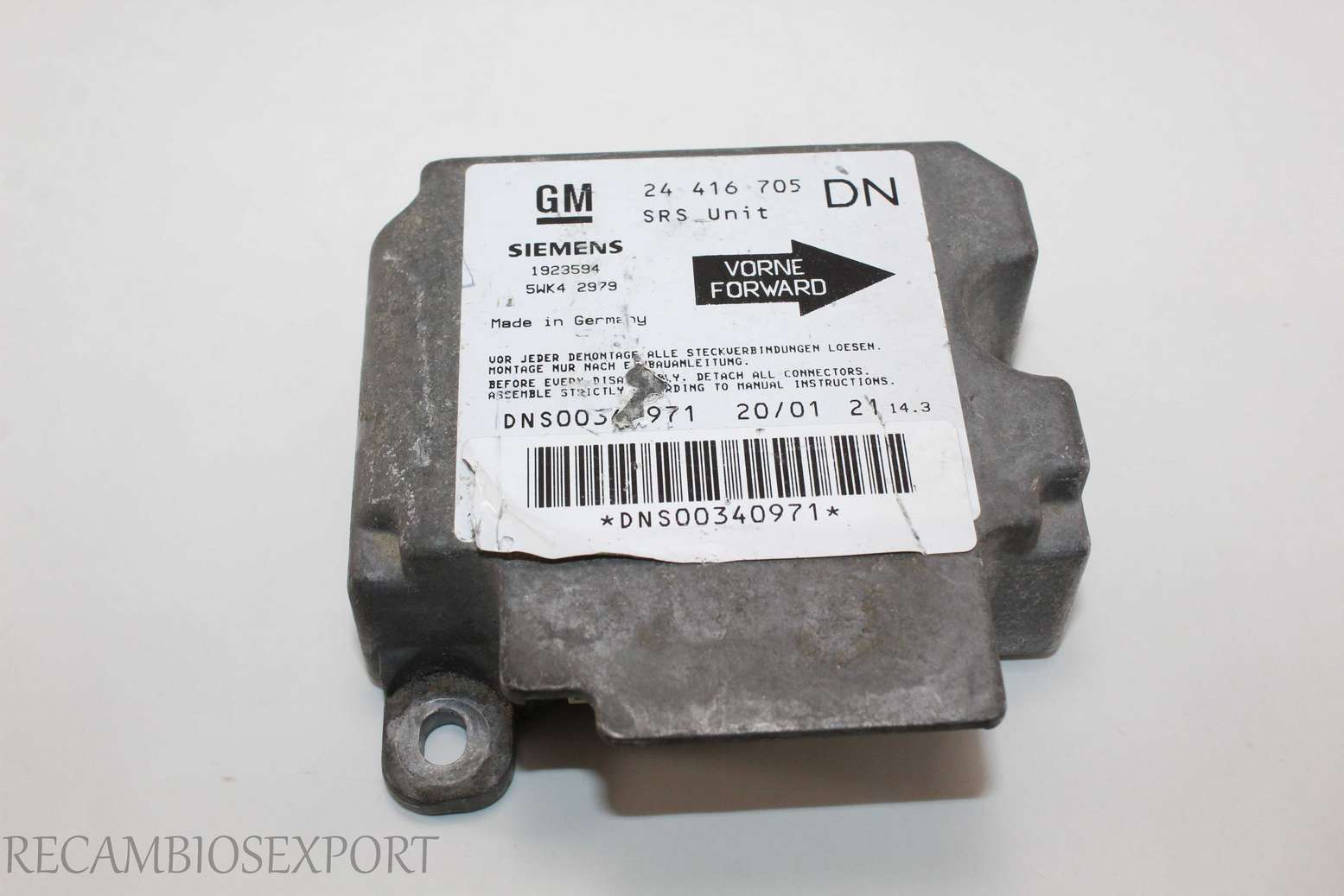 Centralita de airbag Opel Astra 24416705 24 416 705 24416705DN Siemens 5WK42979 5WK4 2979 - foto 1