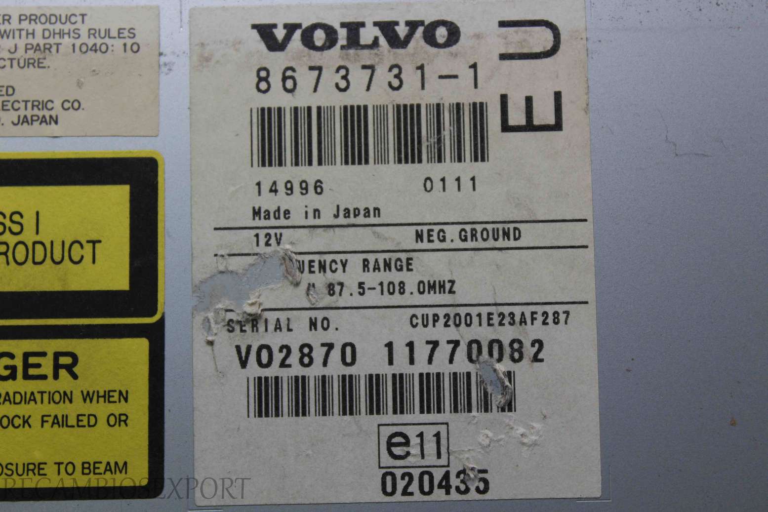 Radio GPS display Volvo XC70 86737311 8673731-1 - foto 3