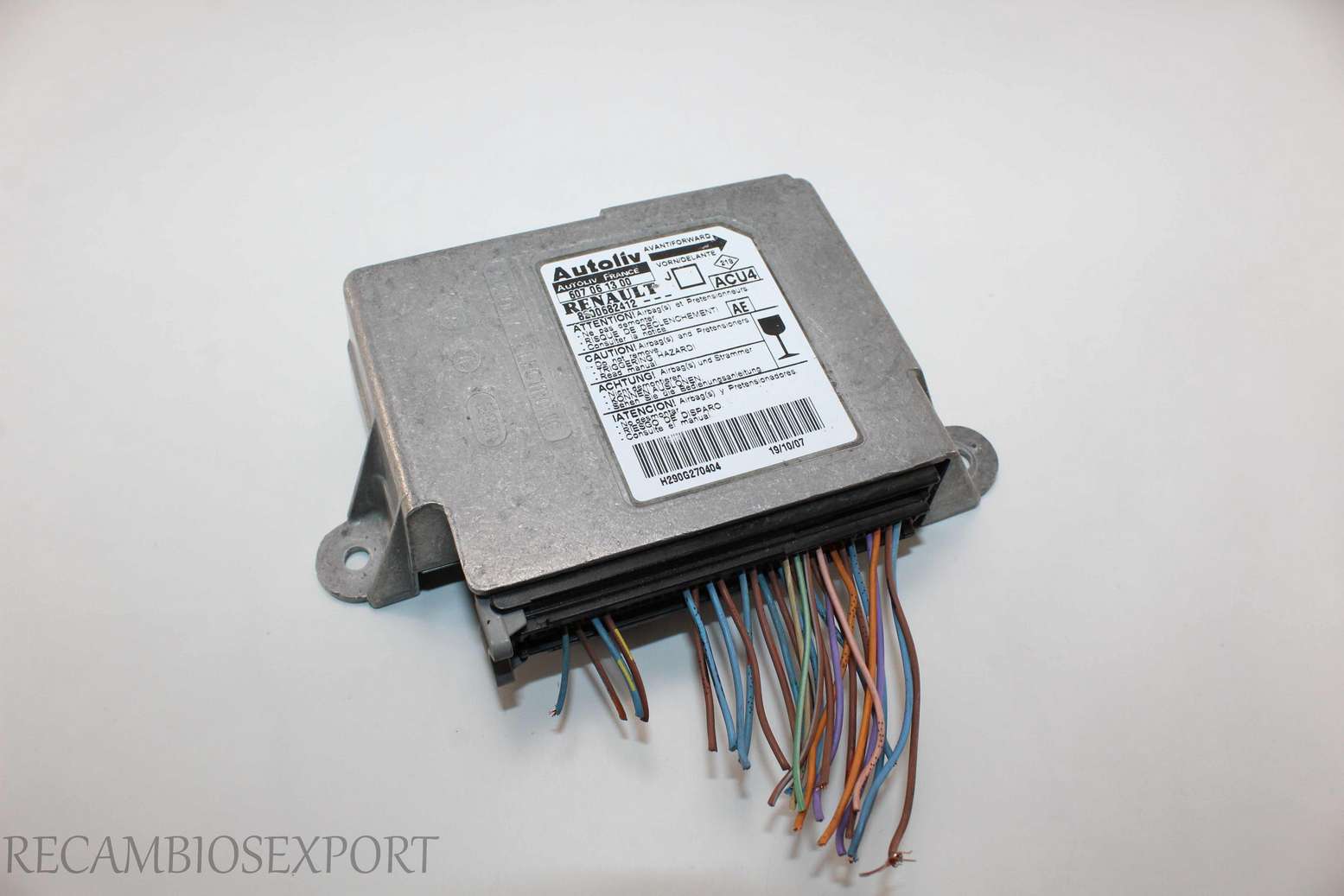 Centralita de airbag Renault Scenic 8200682412 Autoliv 607061300 607 06 13 00 ACU4 AE - foto 1