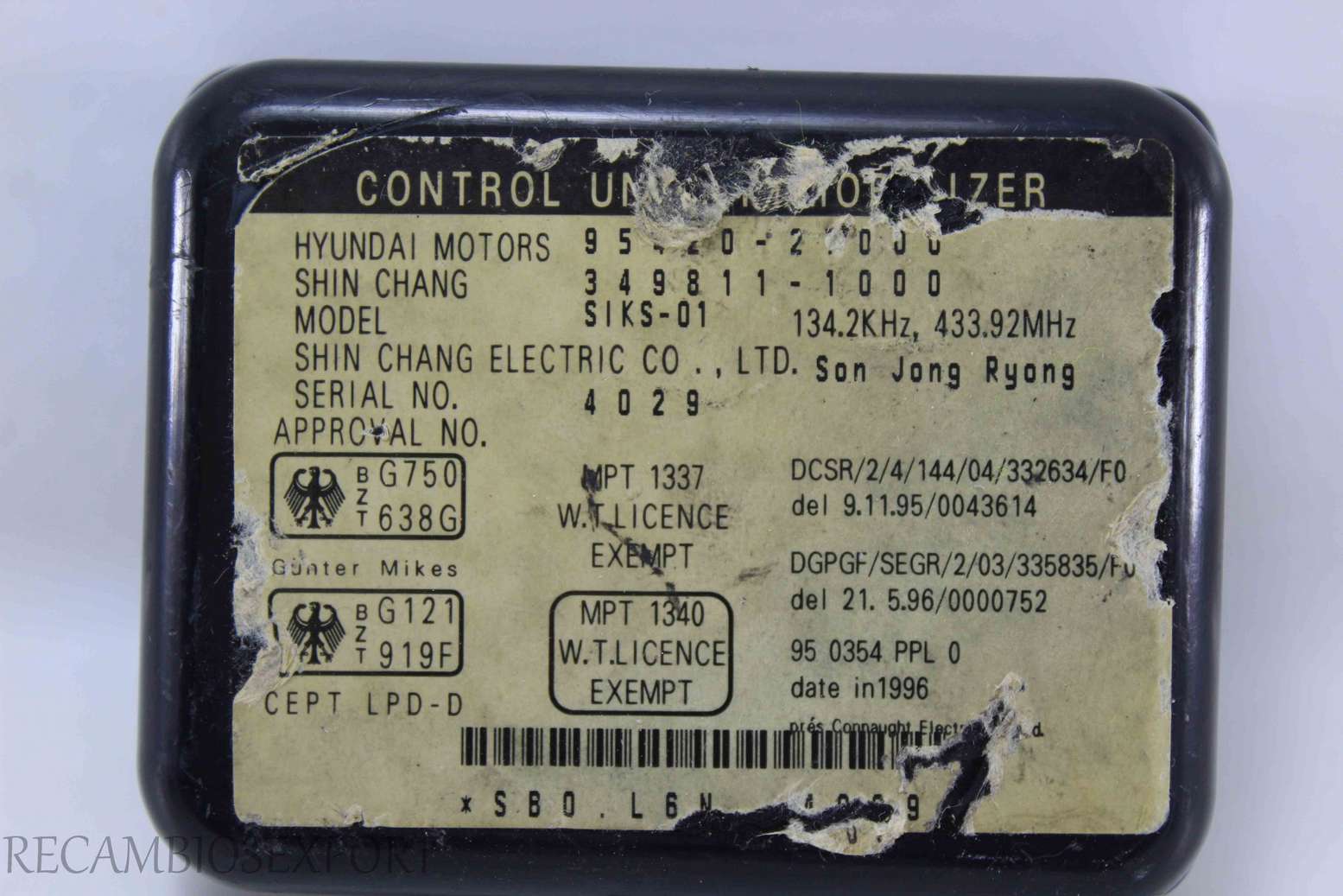 Centralita de control Hyundai Coupe 9542027000 95420-27000 3498111000 349811-1000 - foto 2