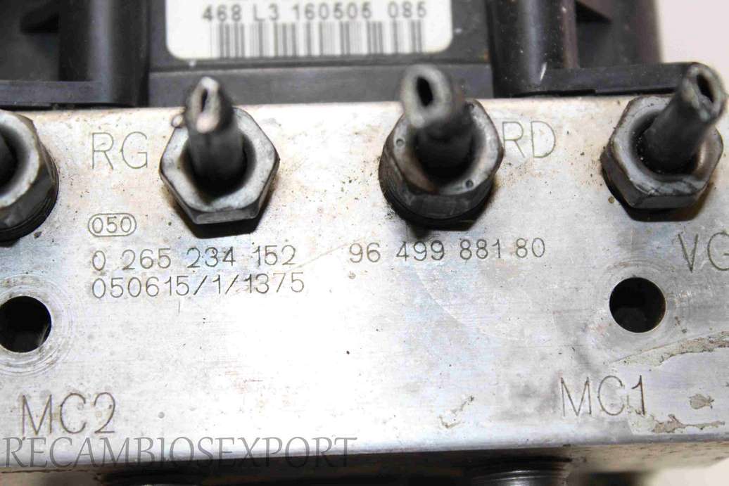 Modulo ABS Peugeot 307 9649988180 96 499 881 80 9660535780 96 605 357 80 Bosch 0265234152 0 265 234 152 0265950374 0 265 950 374 - foto 2