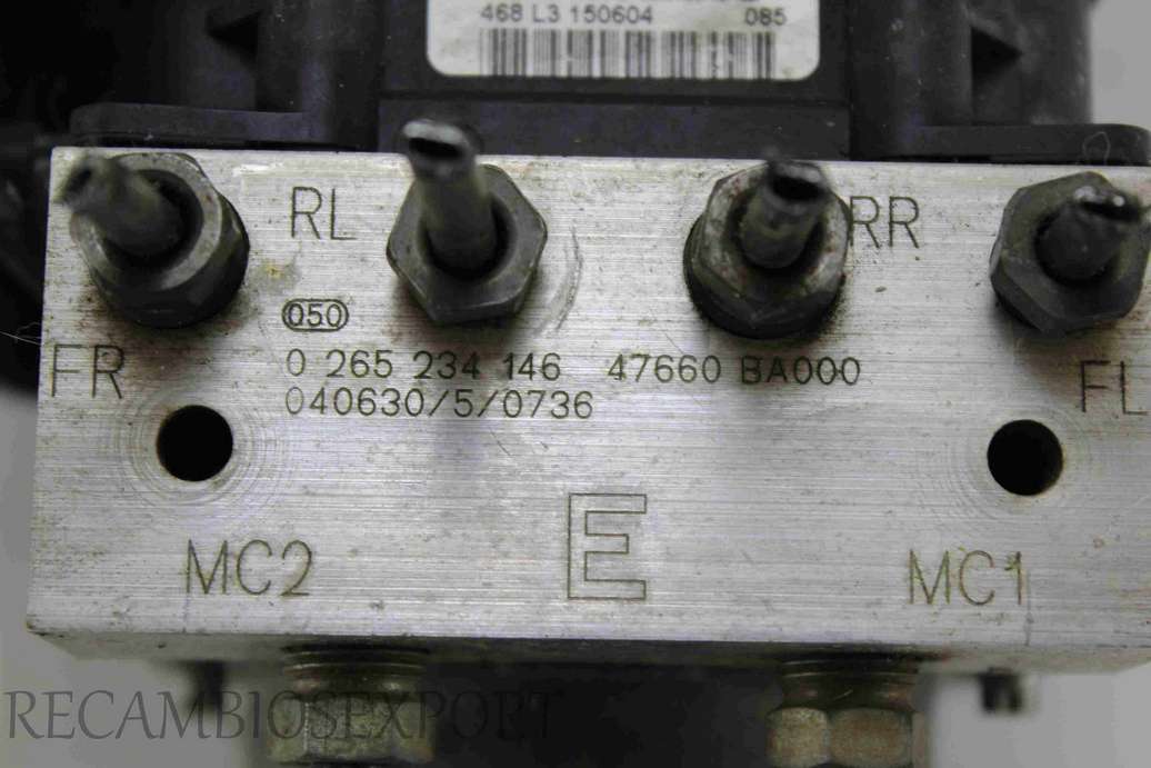 Modulo ABS Nissan Primera 47660BA000 47660 BA000 48624L0431 48624 L0431 Bosch 0265950371 0 265 950 371 0265234146 0 265 234 146 - foto 2