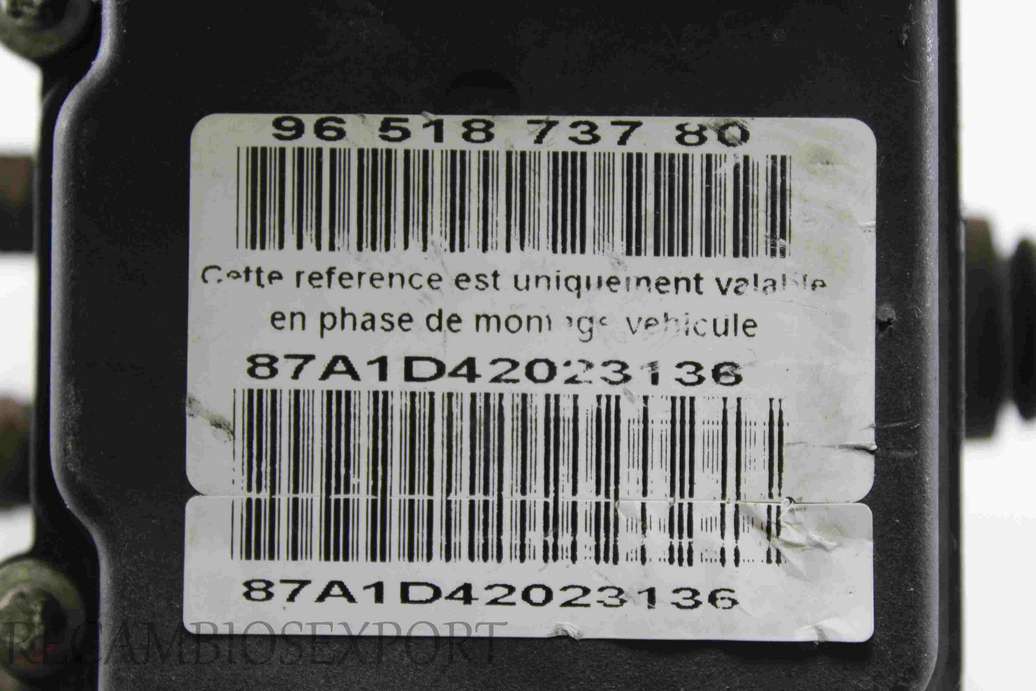 Modulo ABS Peugeot 307 9651873780 96 518 737 80 Bosch 0265231476 0 265 231 476 0265800390 0 265 800 390 - foto 4