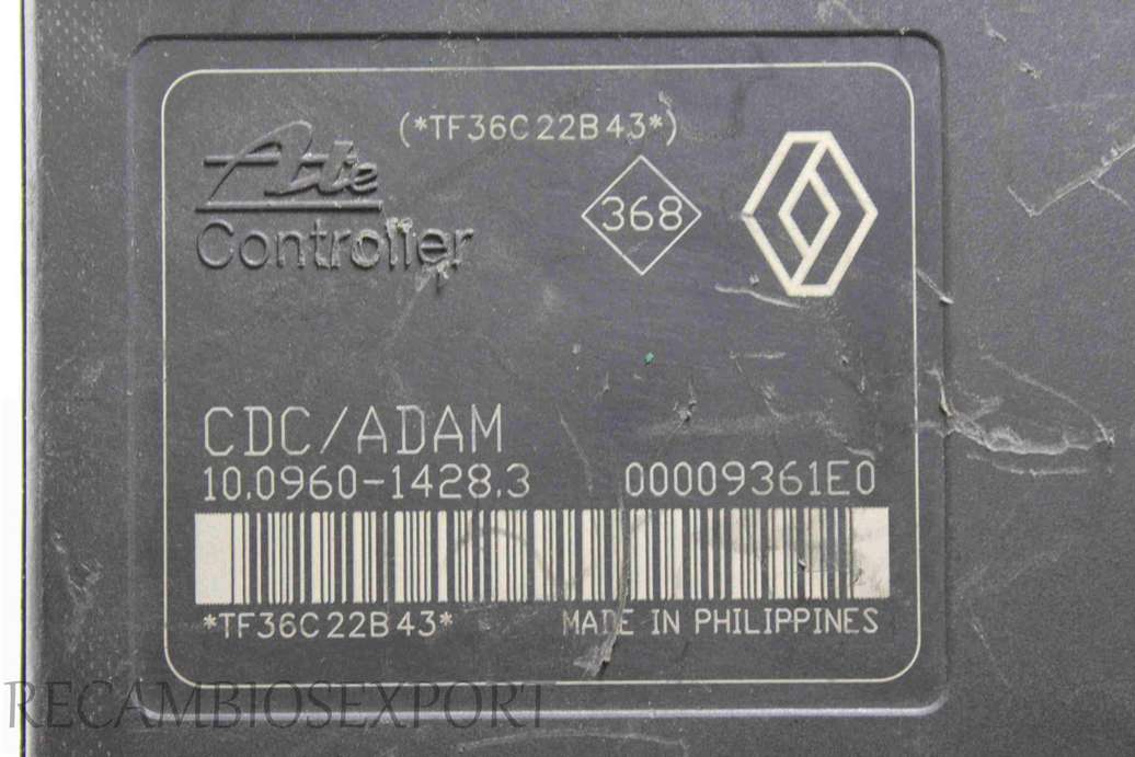 Modulo ABS Renault Laguna Espace 8200345940C 8200 345 940--C 8200345940--C ATE 10020601744 10.0206-0174.4 10096014283 10.0960-1428.3 00009361E0 - foto 3