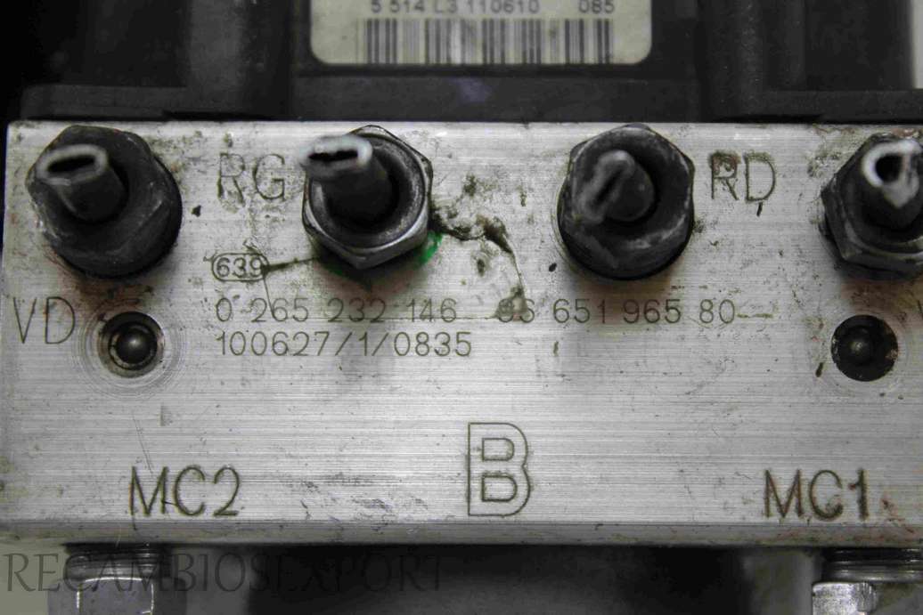 Modulo ABS Peugeot Partner Citroen Xsara Picasso 9665196580 96 651 965 80 Bosch 0265232146 0 265 232 146 0265800738 0 265 800 738 - foto 2