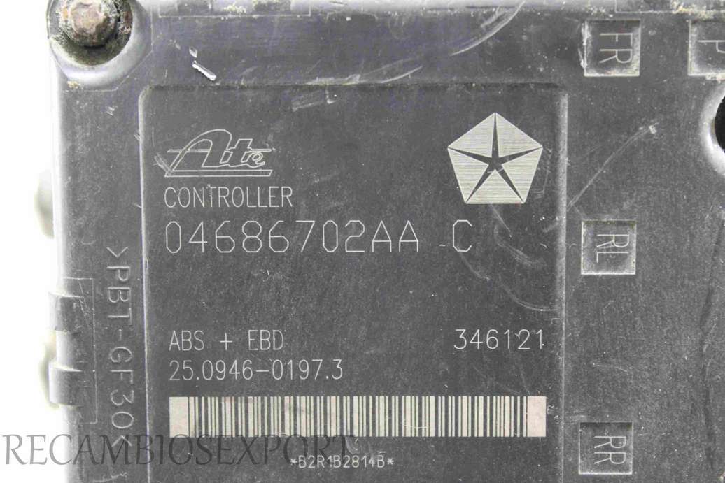 Modulo ABS Chrysler Voyager P04721427AC 04686702AAC 04686702AA C 25020406134 25.0204-0613.4 ATE 10051181861 10.0511-8186.1 25094601973 25.0946-0197.3 - foto 4