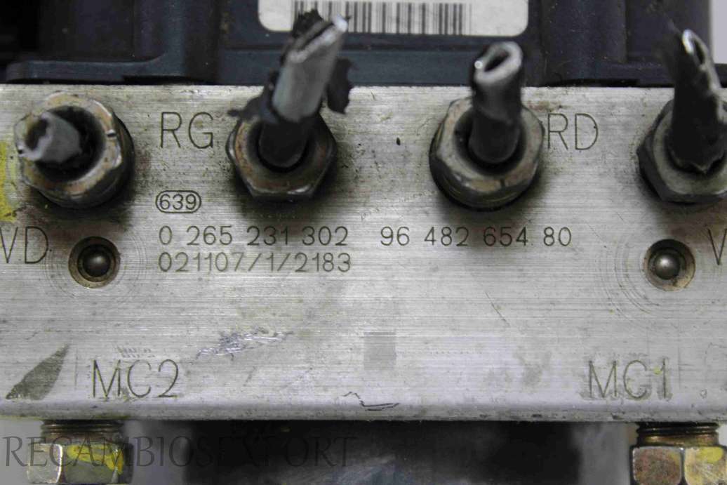 Modulo ABS Peugeot 307 9648265480 96 482 654 80 Bosch 0265231302 0 265 231 302 0265800301 0 265 800 301 - foto 2